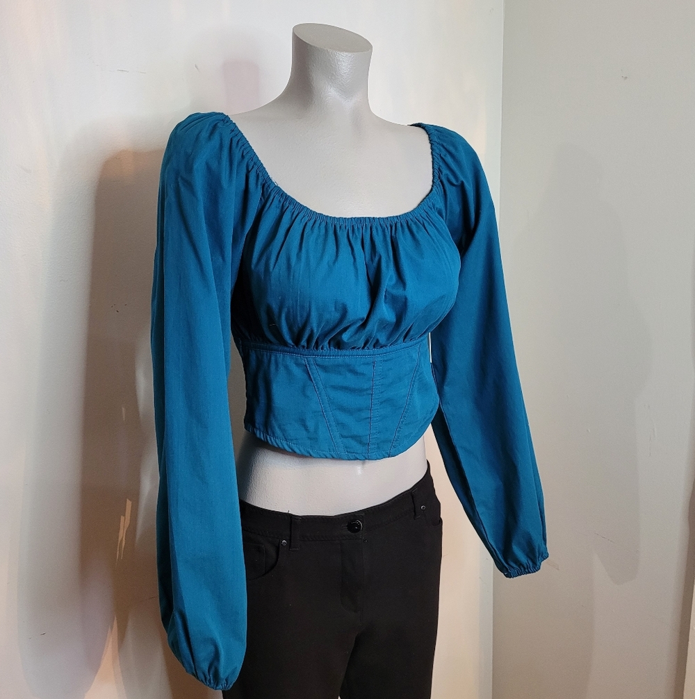 Elegant Blue Women's Top